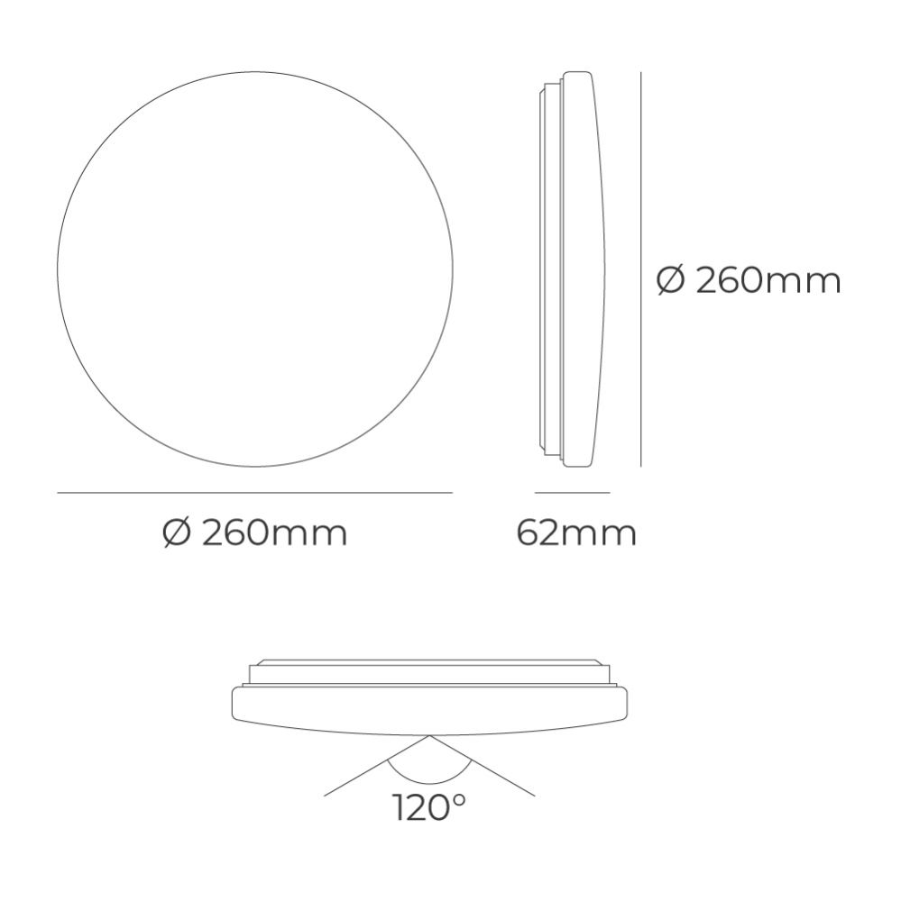 APLIQUE LED CIRCULAR DE SUPERFICIE 12 W 3CCT 1160 lm Ø26 x 6,2 cm gallery 3
