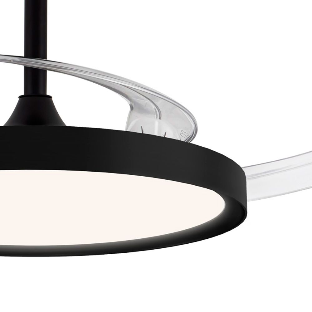 VENTILADOR DE TECHO LED 3CCT ASPAS RETRÁCTILES POLARIS 43 W 4430 lm NEGRO, ASPAS Ø106 cm, PLAFÓN Ø48,5 cm, ALTURA 32 - 42 cm gallery 3