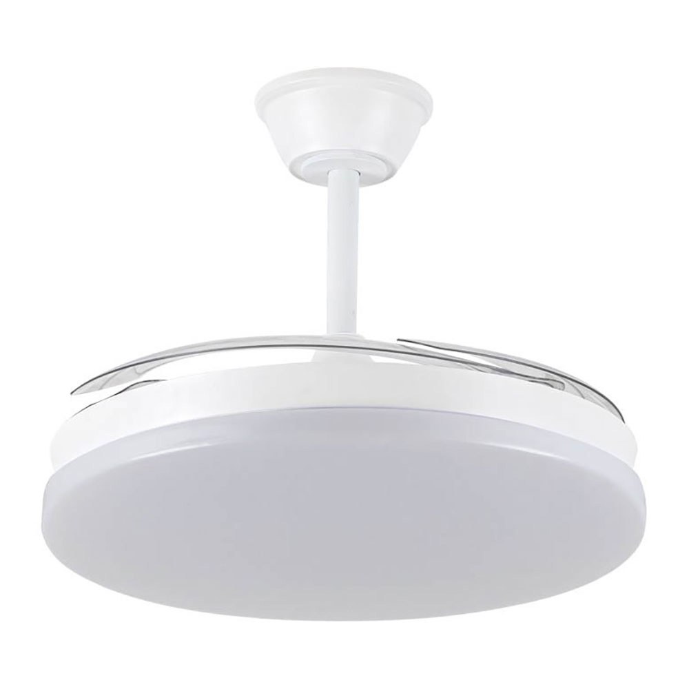 VENTILADOR TECHO, LED 3CCT, ASPAS RETRÁCTILES, MILKY L EVO SMART, 72 W, 7920 lm, BLANCO, Ø120 cm, PLAFÓN Ø48 cm, ALTURA 32 - 42 cm gallery 2