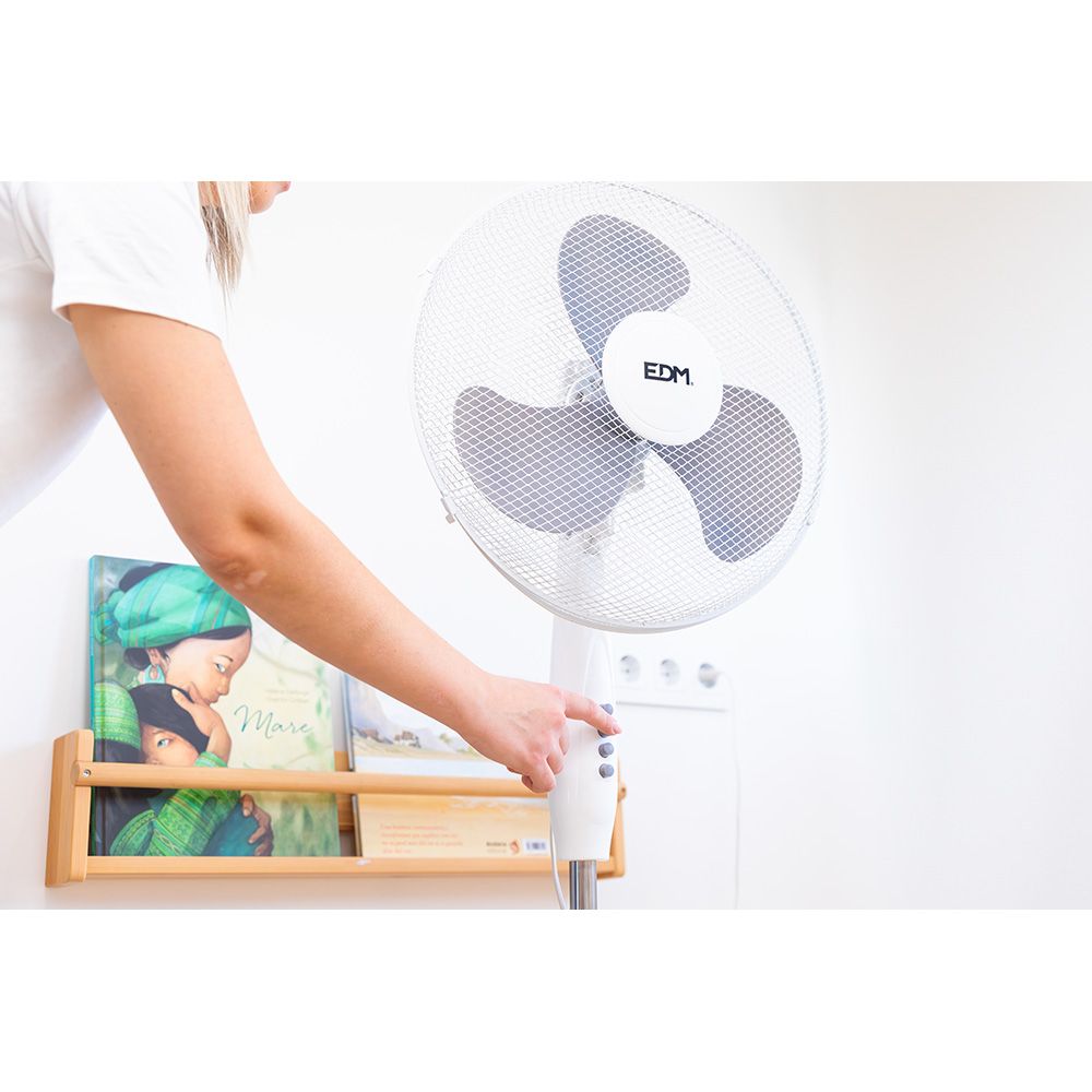VENTILADOR DE PIE, BLANCO, POTENCIA 45 W, dB 60, ASPAS Ø40 cm, ALTURA REGULABLE 105-125 cm gallery 3