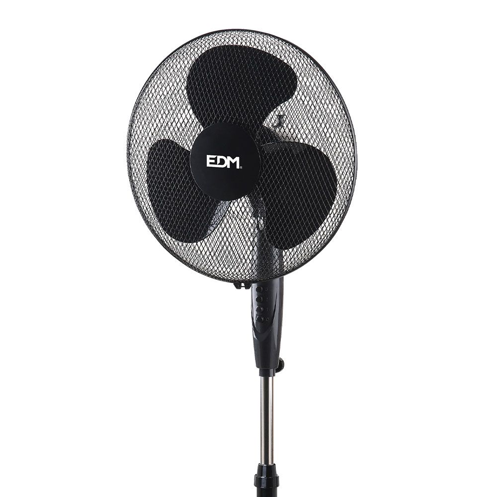 VENTILADOR DE PIE BASE CIRCULAR, NEGRO, POTENCIA 45 W - 55,6 dB - ASPAS Ø40 cm, ALTURA REGULABLE 110-130 cm gallery 0