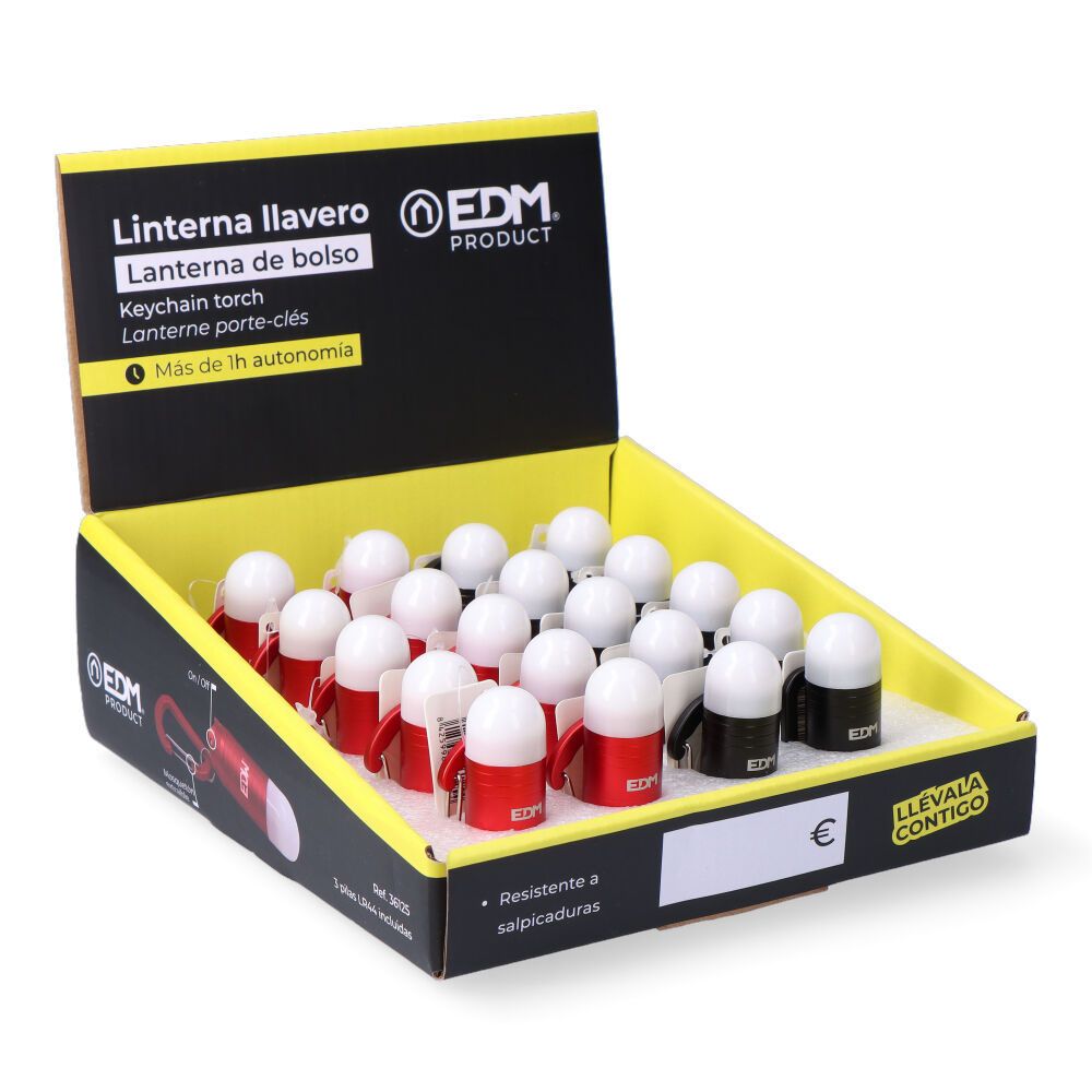 LINTERNA LED LLAVERO NANOKEY, CON MOSQUETON, 3xLR44 INCLUIDAS, COLORES SURTIDOS gallery 3