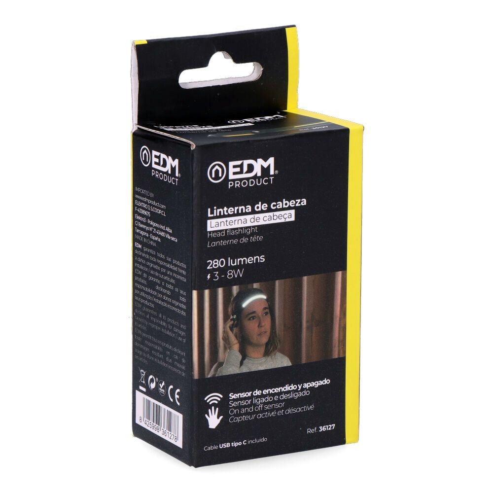 LINTERNA FRONTAL CON SENSOR RECARGABLE gallery 4