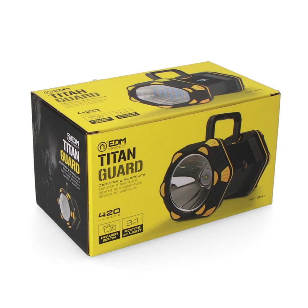 LINTERNA LED DE MANO TITAN GUARD, RECARGABLE, 3 PUNTOS DE LUZ gallery 6