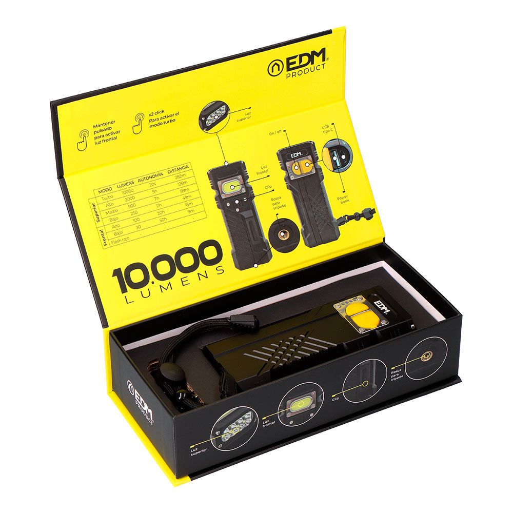 LINTERNA LED DE LARGO ALCANCE 10000 lm gallery 4
