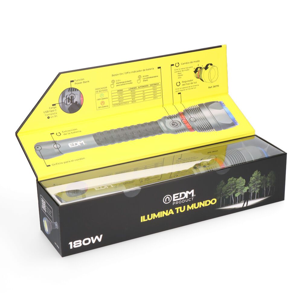 LINTERNA LED DE LARGO ALCANCE 18000 lm gallery 7