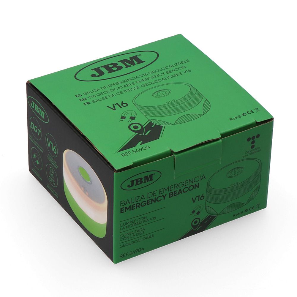 BALIZA V16 DE EMERGENCIA HOMOLOGADA CONECTADA GEOLOCALIZABLE CON DGT 3.0 JBM gallery 0
