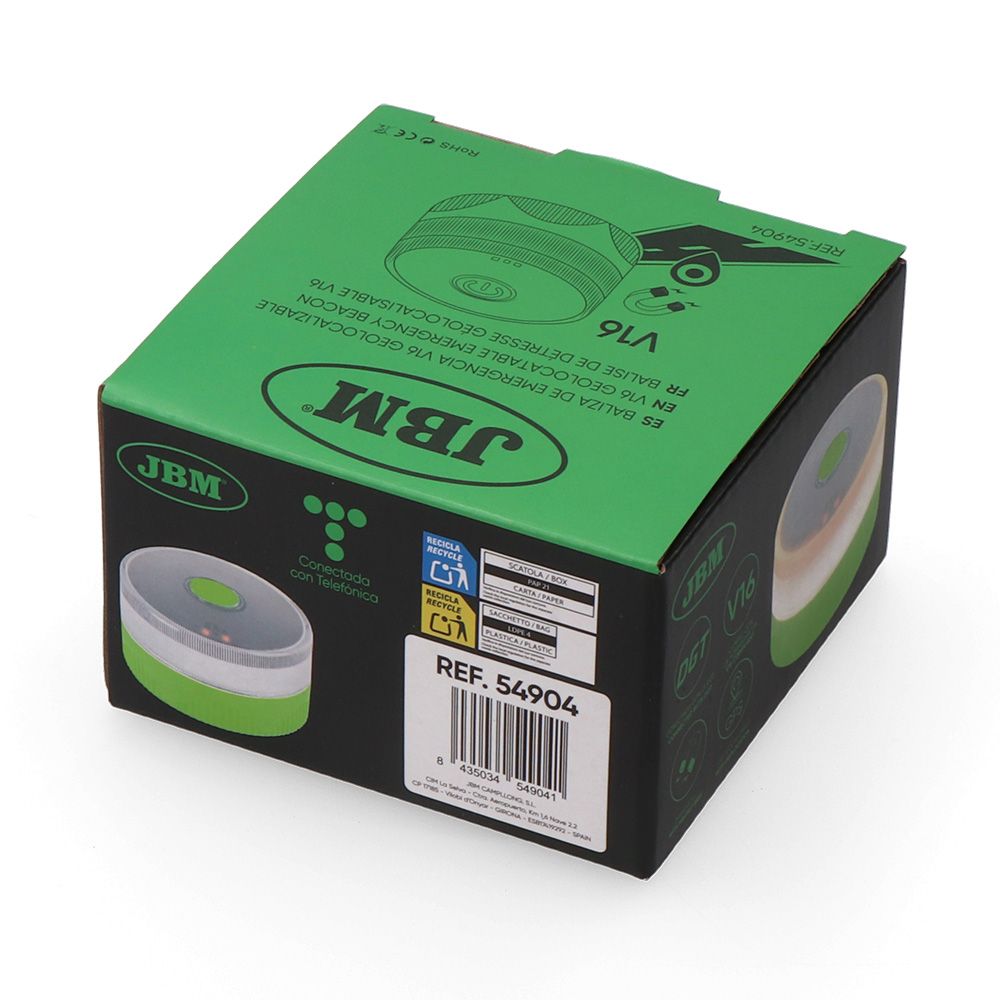 BALIZA V16 DE EMERGENCIA HOMOLOGADA CONECTADA GEOLOCALIZABLE CON DGT 3.0 JBM gallery 1