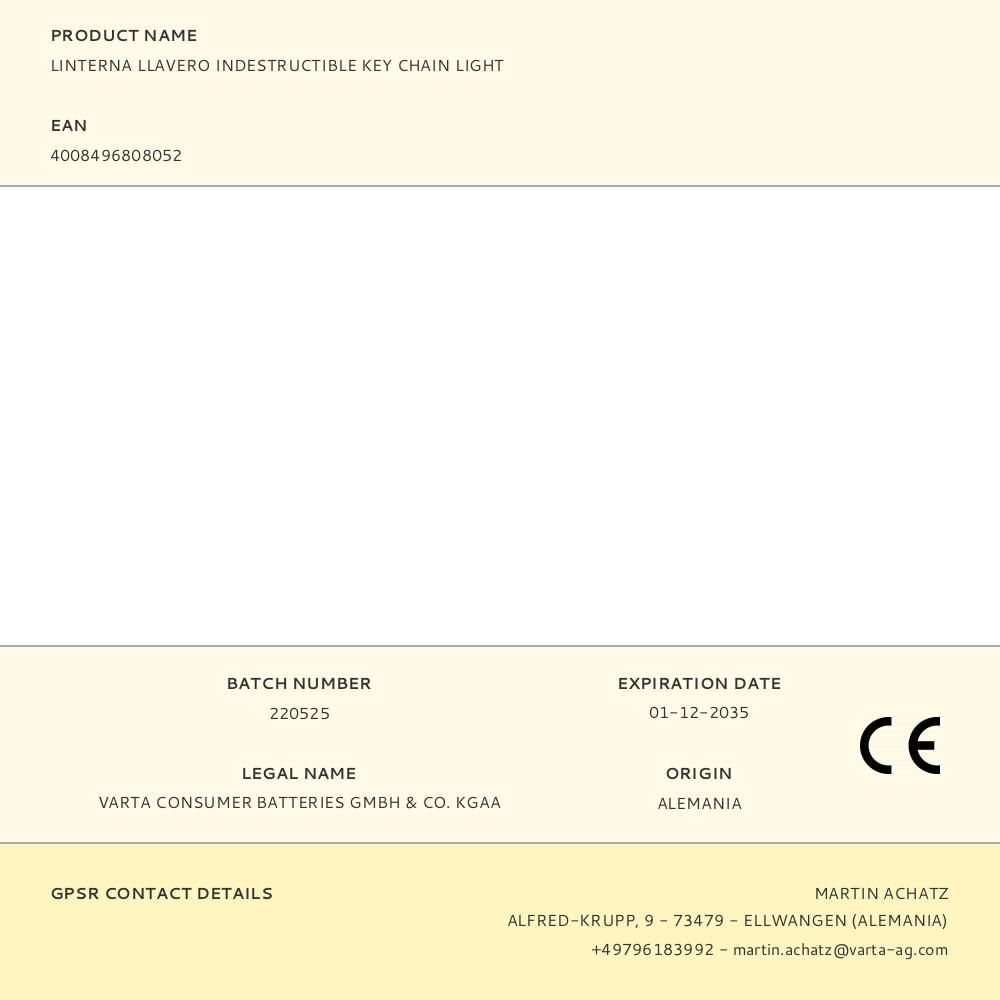 LINTERNA LLAVERO INDESTRUCTIBLE KEY CHAIN LIGHT gallery 1