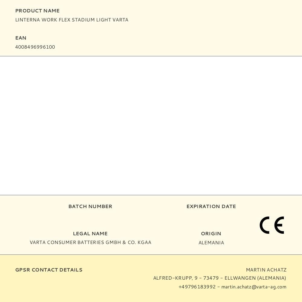 LINTERNA WORK FLEX STADIUM LIGHT VARTA gallery 2