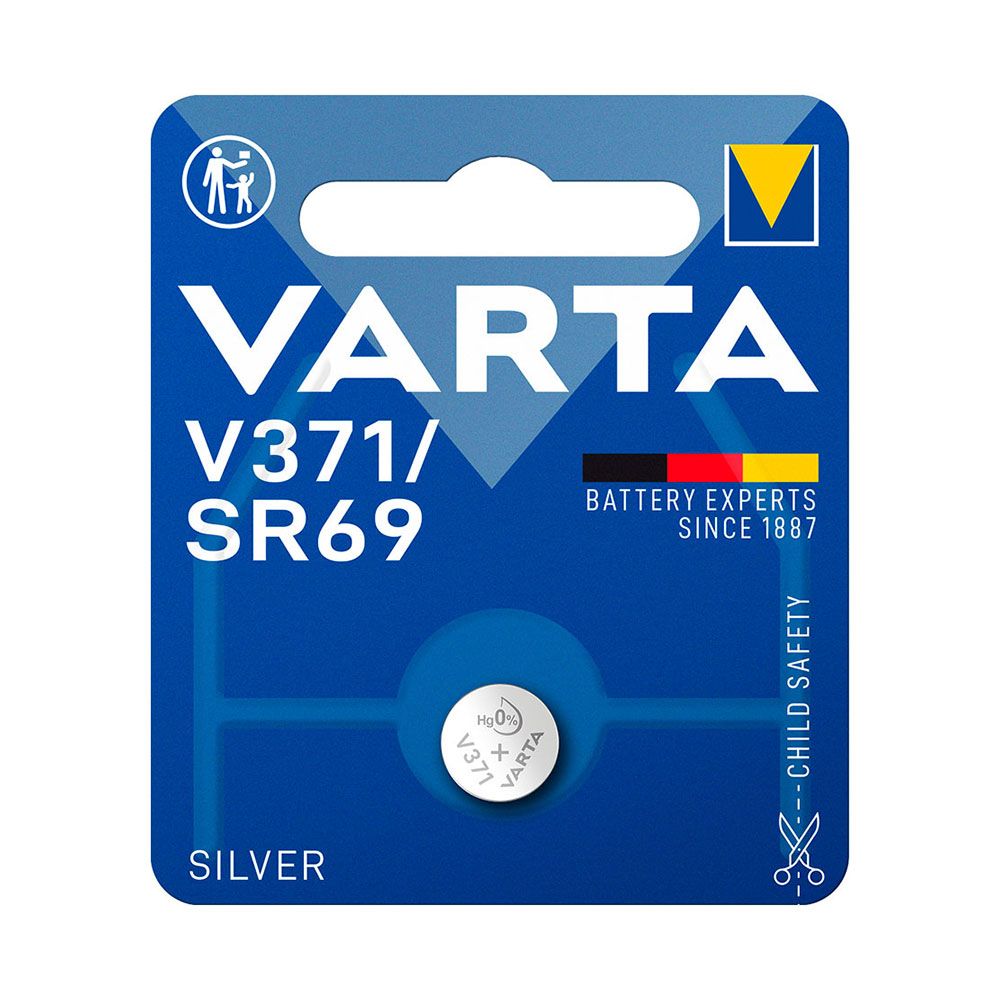 MICRO PILA DE BOTÓN SILVER SR69 - V371 1,55 V Ø9,5 x 2,05 mm BLISTER