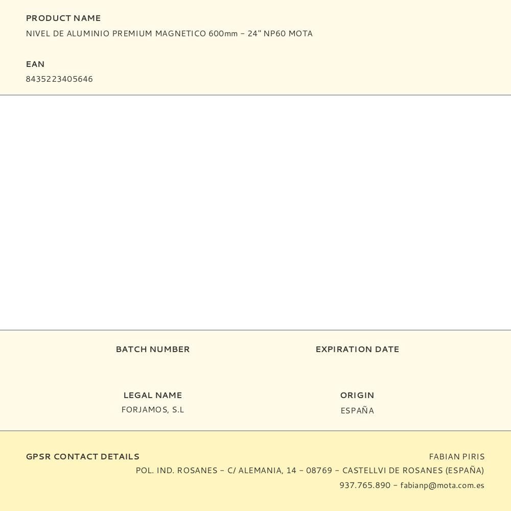 NIVEL DE ALUMINIO PREMIUM MAGNETICO 600 mm - 24 pulg gallery 3