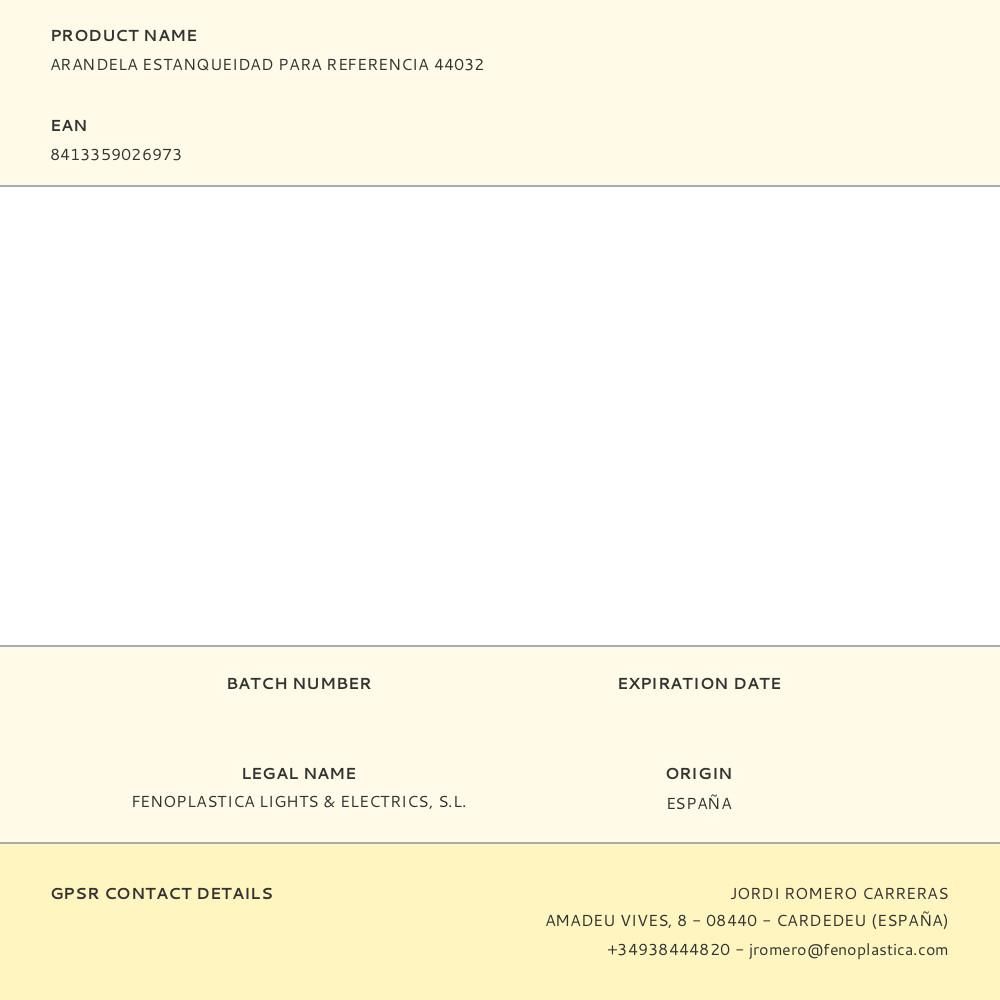 ARANDELA ESTANQUEIDAD PARA REFERENCIA 44032 gallery 0