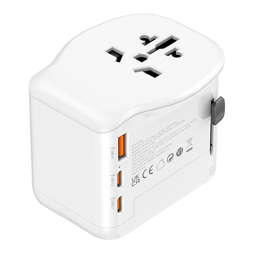 ADAPTADOR VIAJE UNIVERSAL 3 USB (1A+2C) 20 W gallery 0
