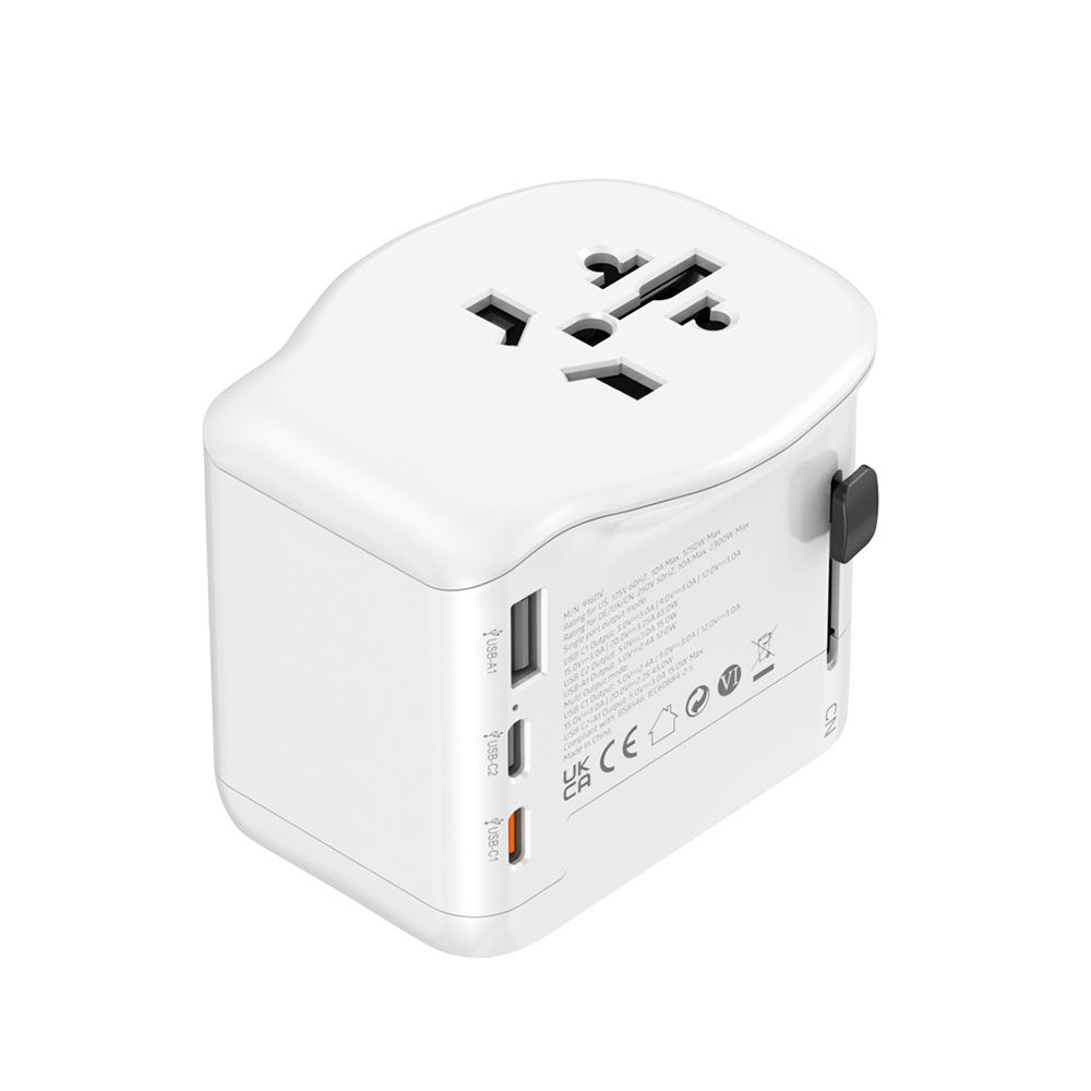 ADAPTADOR VIAJE UNIVERSAL + 3 USB (1A+2C) 65 W gallery 0