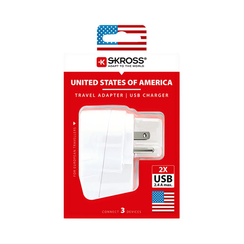 ADAPTADOR EUROPEO A ESTADOS UNIDOS USB SKROSS 1500281 gallery 2