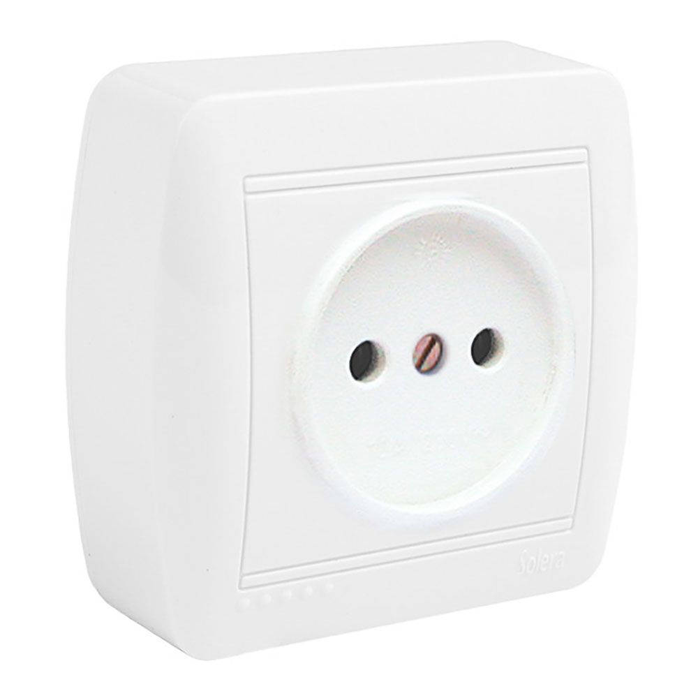 BASE FIJA 2P CON OBTURADOR SUPERFICIE MURAL 74 x 72 x 28 mm