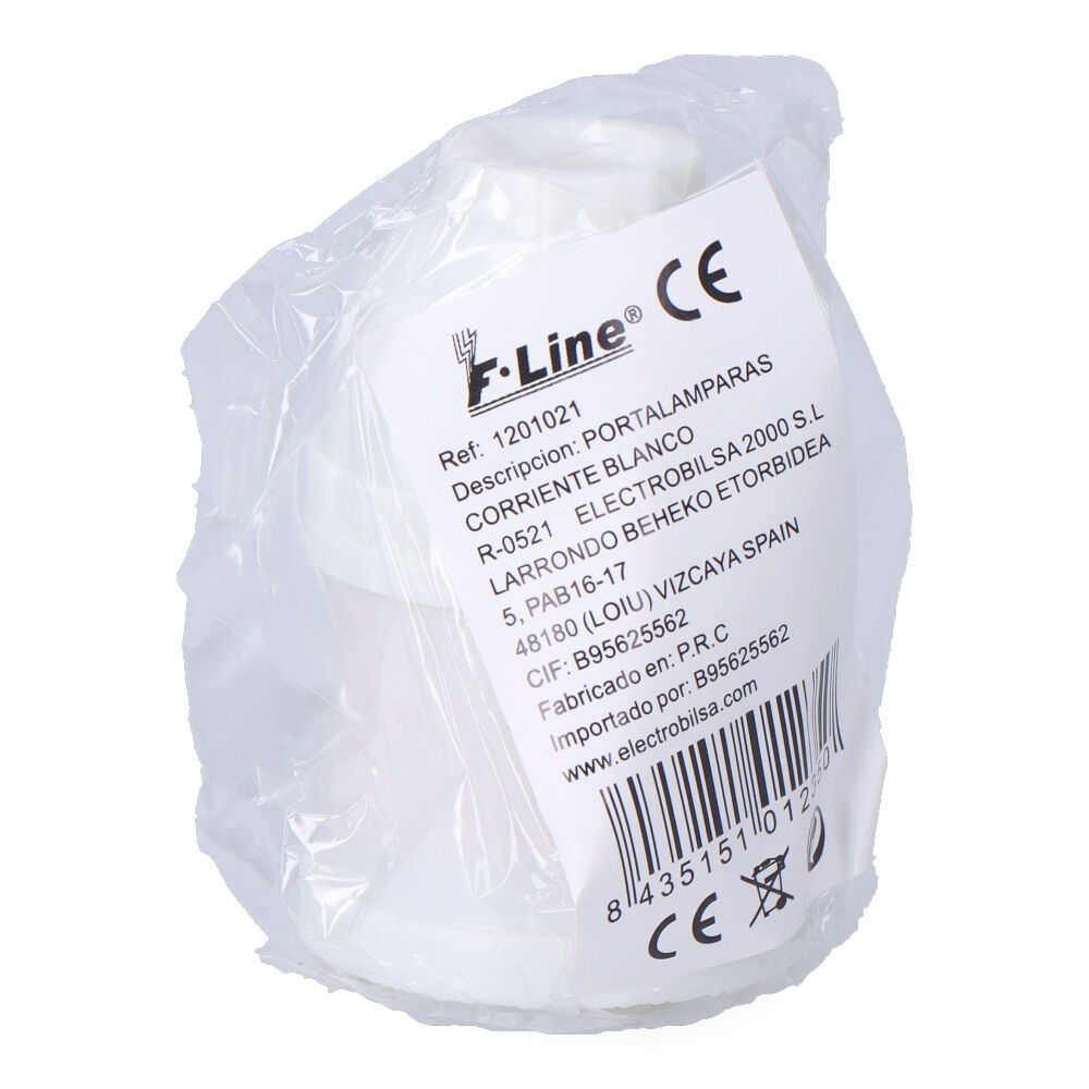 PORTALÁMPARAS CORRIENTE E27 BLANCO (RETRACTILADO) gallery 0