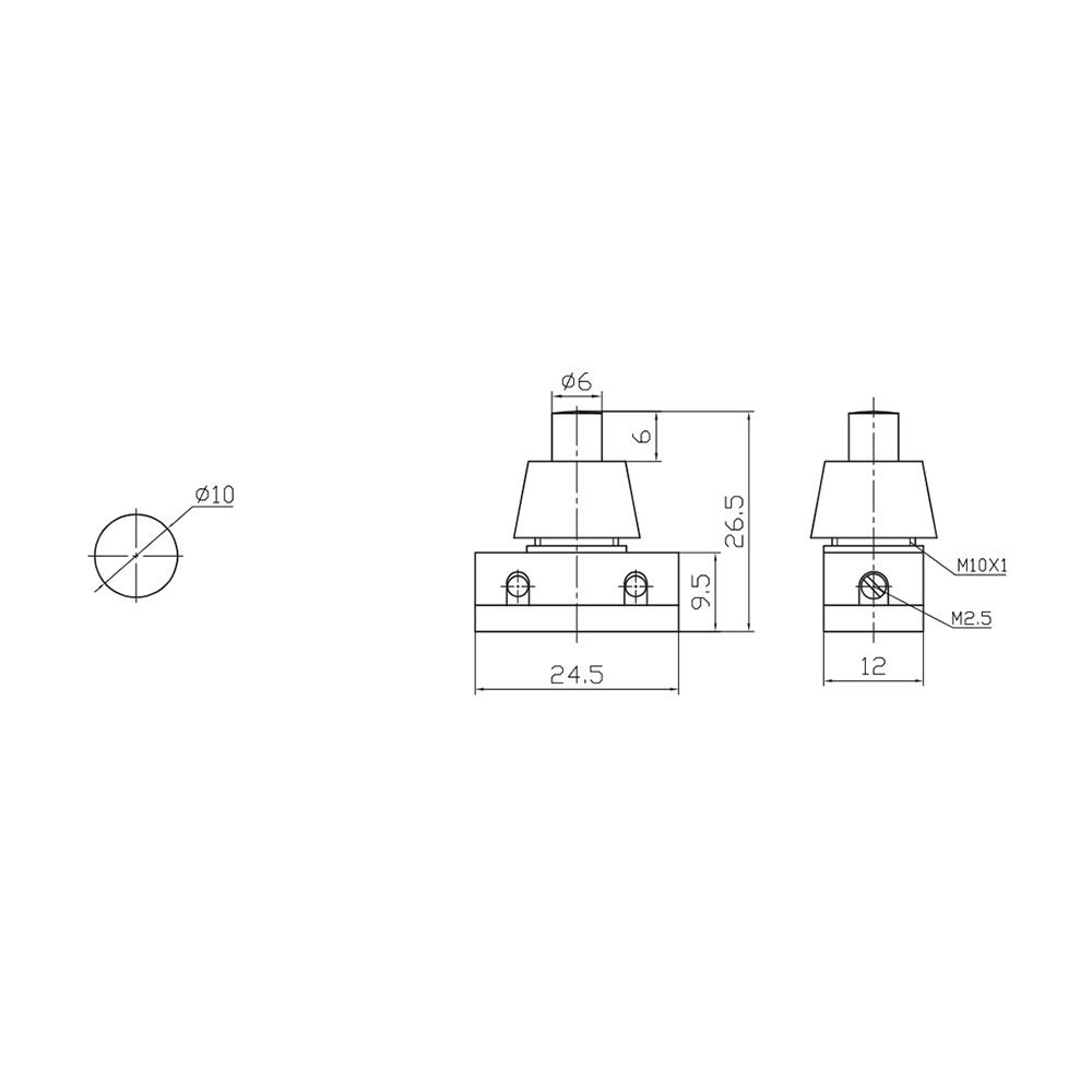 INTERRUPTOR UNIPOLAR PULSADOR 2A 250V BLANCO gallery 0