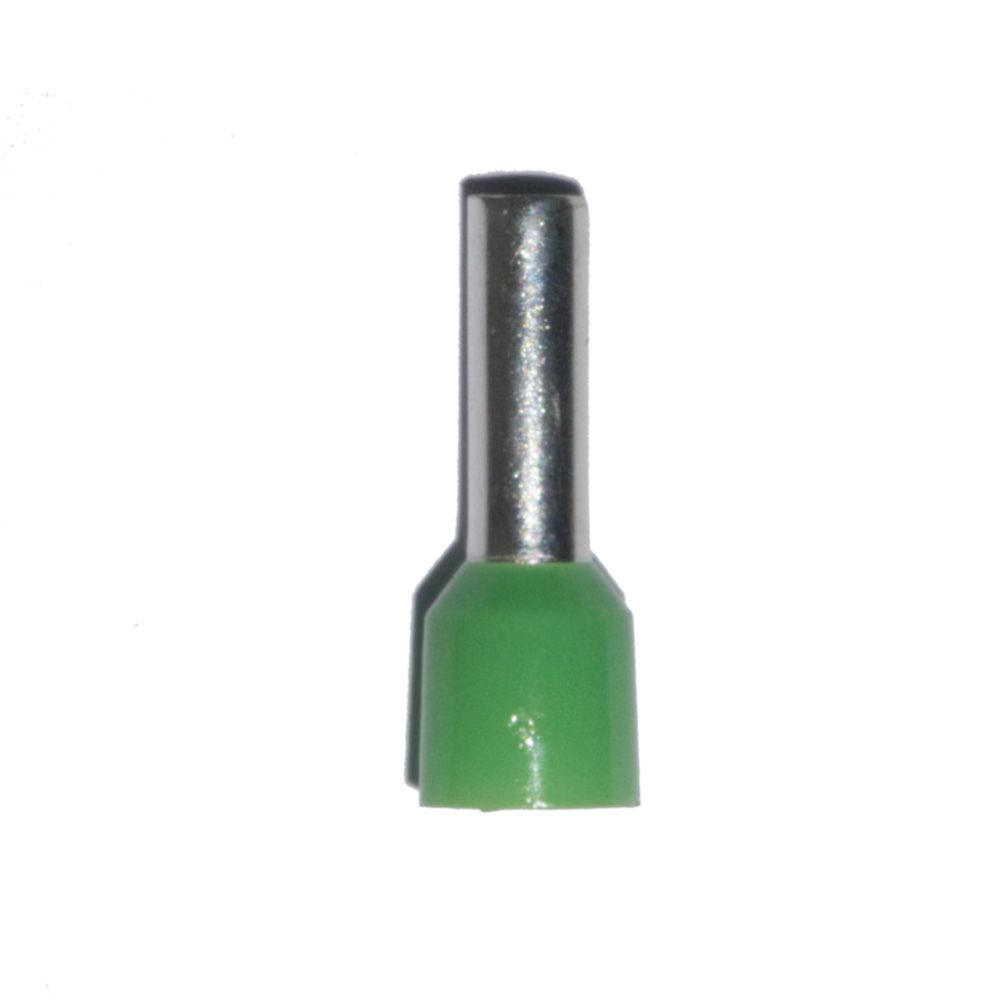 PUNTERA AISLADA 06,00 mm², VERDE, 100 uds