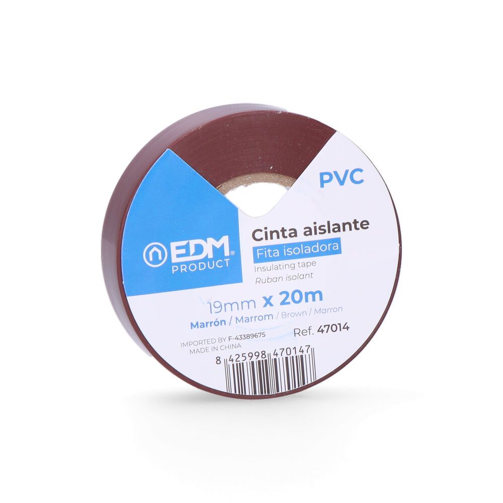 CINTA AISLANTE CALIDAD "SUPRA" MARRON 19 mm x 20 m