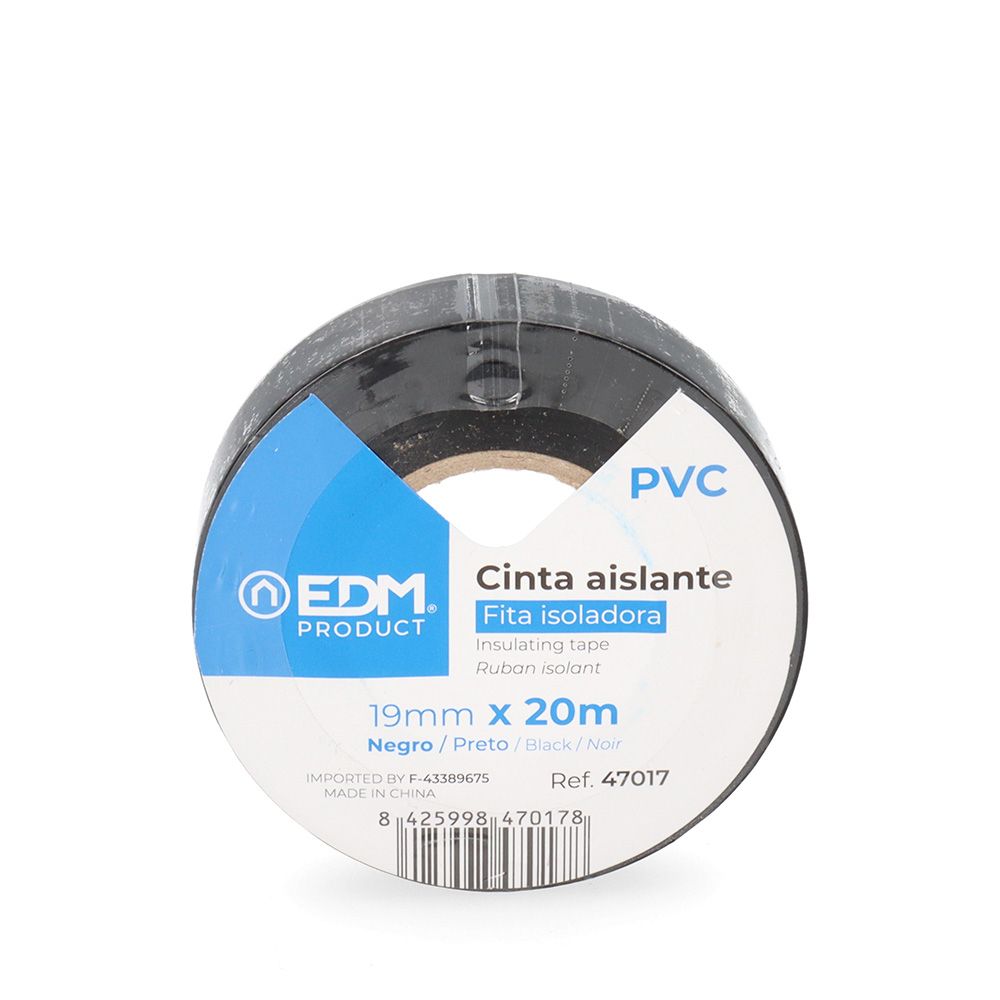 CINTA AISLANTE CALIDAD "SUPRA" NEGRA 19 mm x 20 m gallery 0