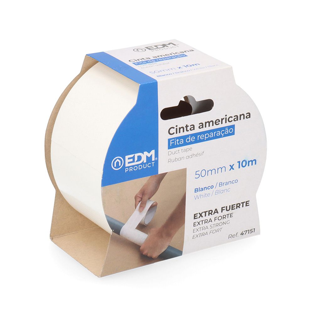 CINTA AMERICANA BLANCA 50 mm x 10m