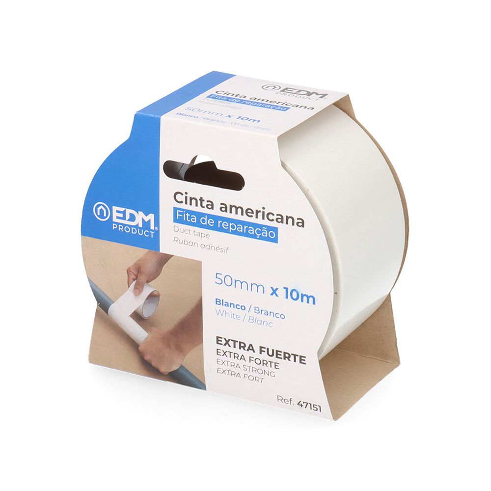 CINTA AMERICANA BLANCA 50 mm x 10m gallery 1