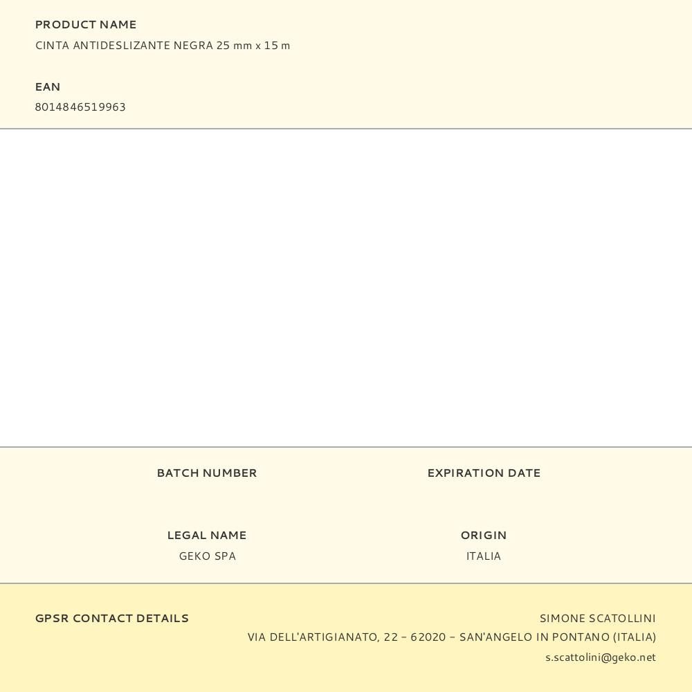 CINTA ANTIDESLIZANTE NEGRA 25 mm x 15 m gallery 0