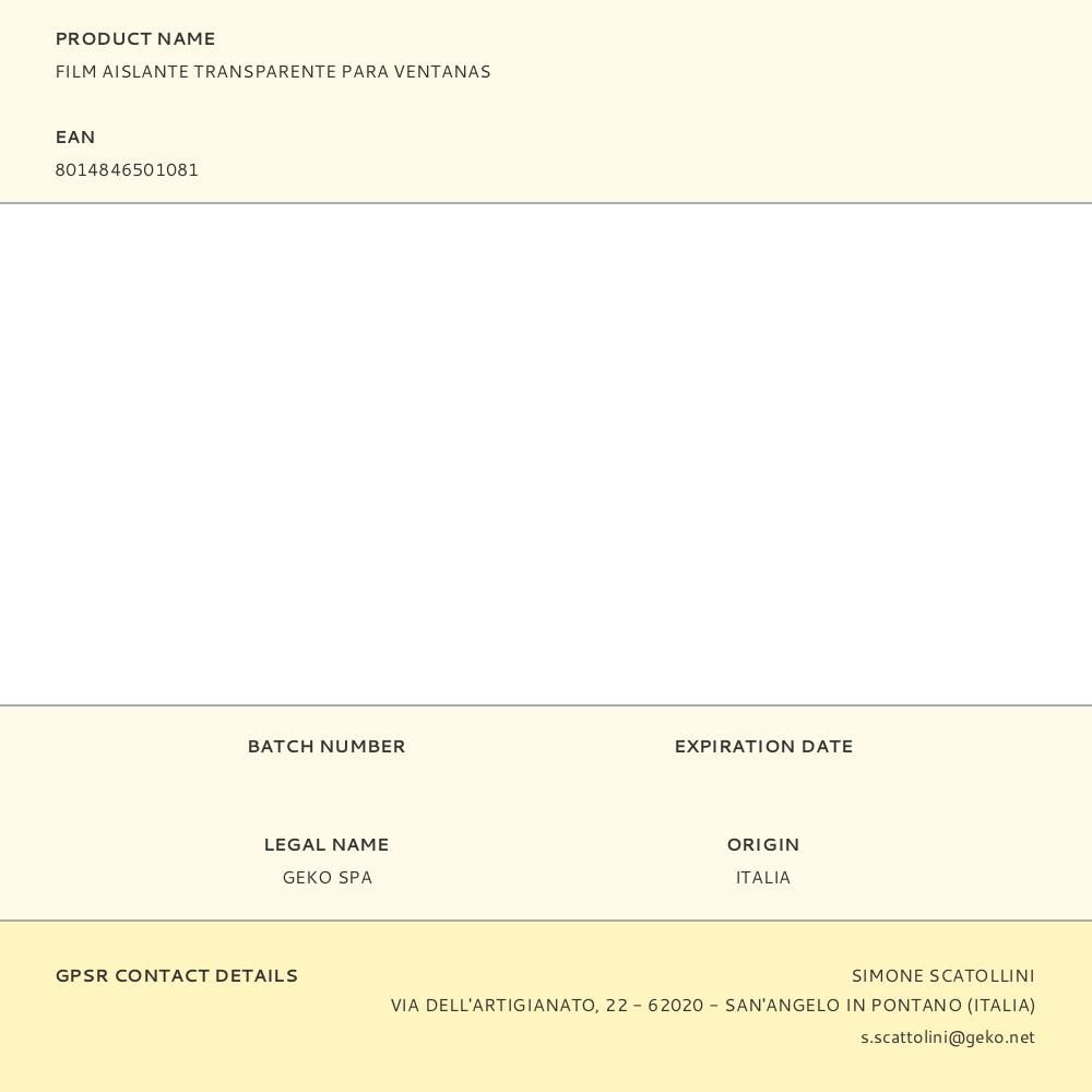 FILM AISLANTE TRANSPARENTE PARA VENTANAS gallery 0