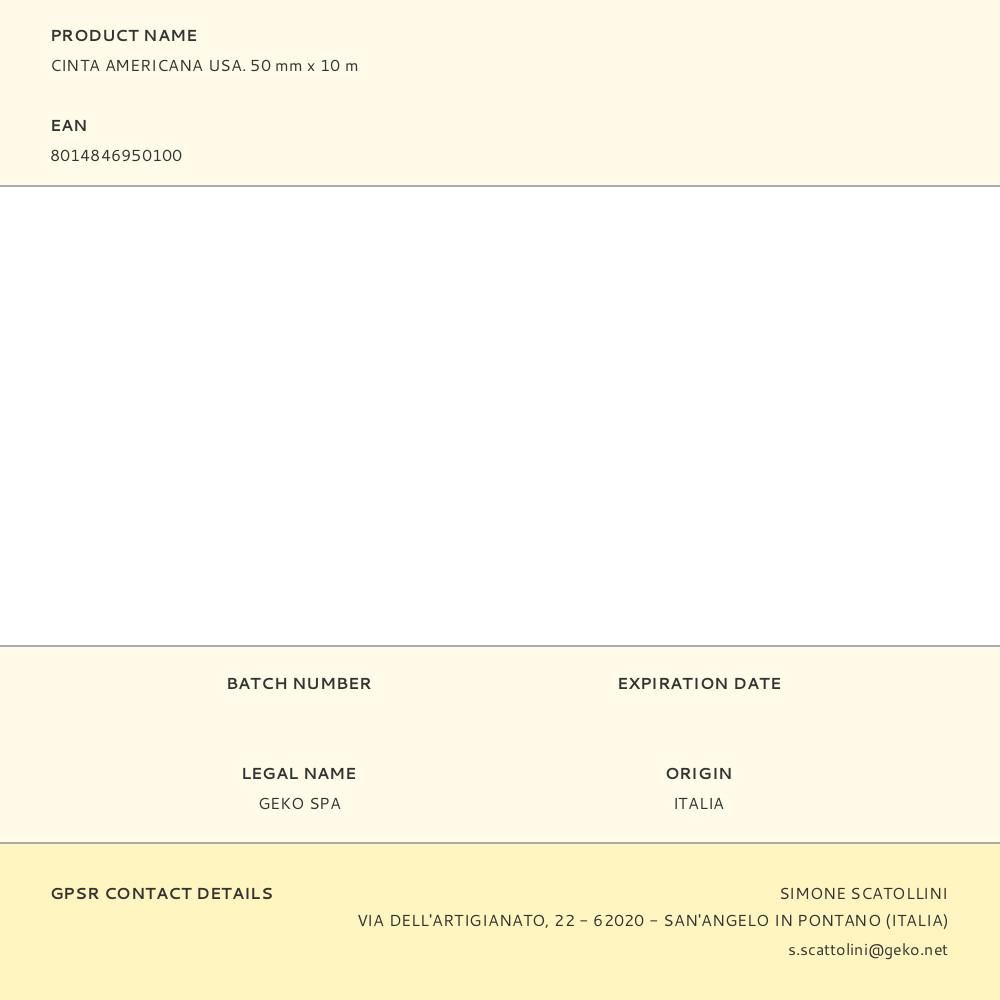 CINTA AMERICANA USA, 50 mm x 10 m gallery 0