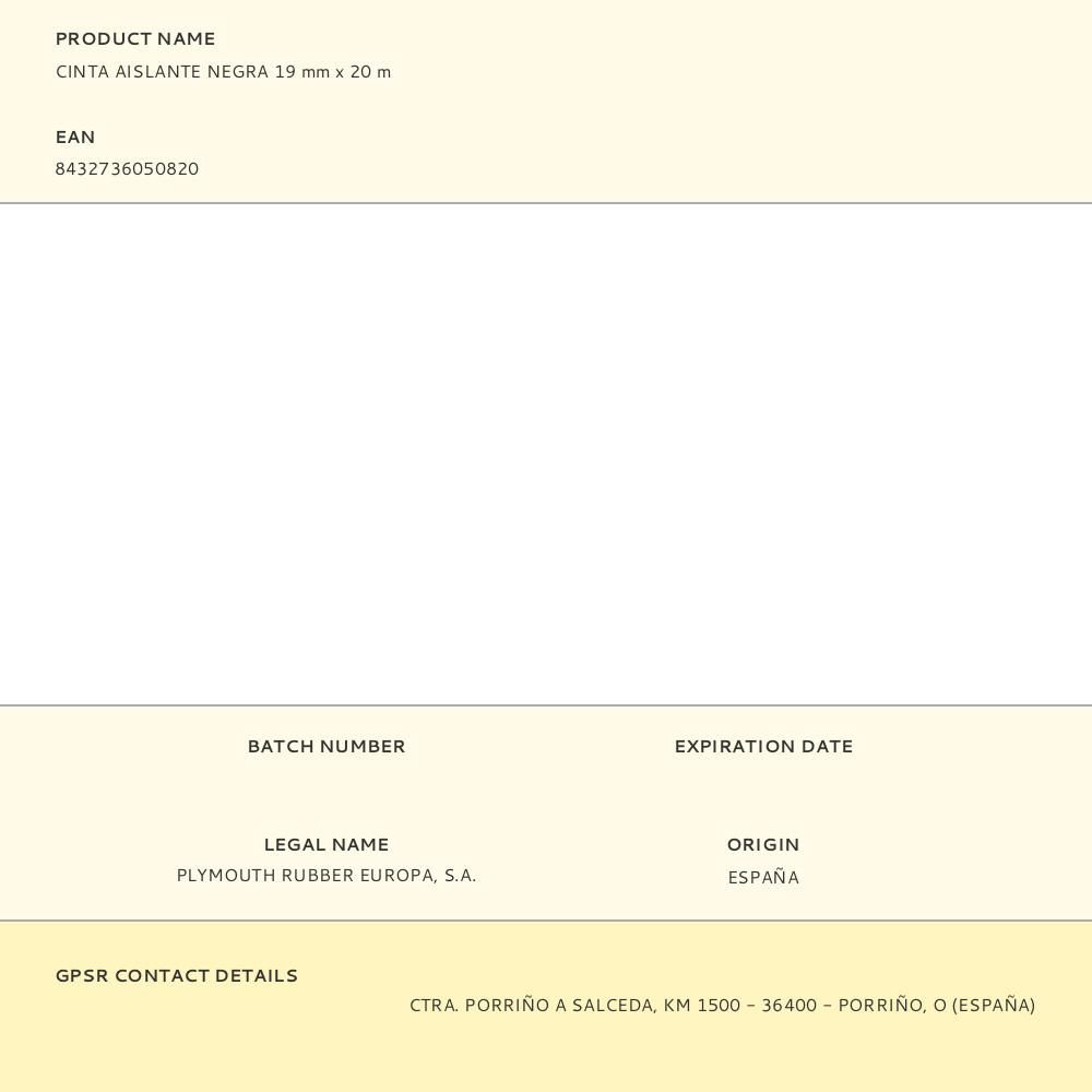 CINTA AISLANTE NEGRA 20 m x 19 mm x 0,15 mm gallery 0