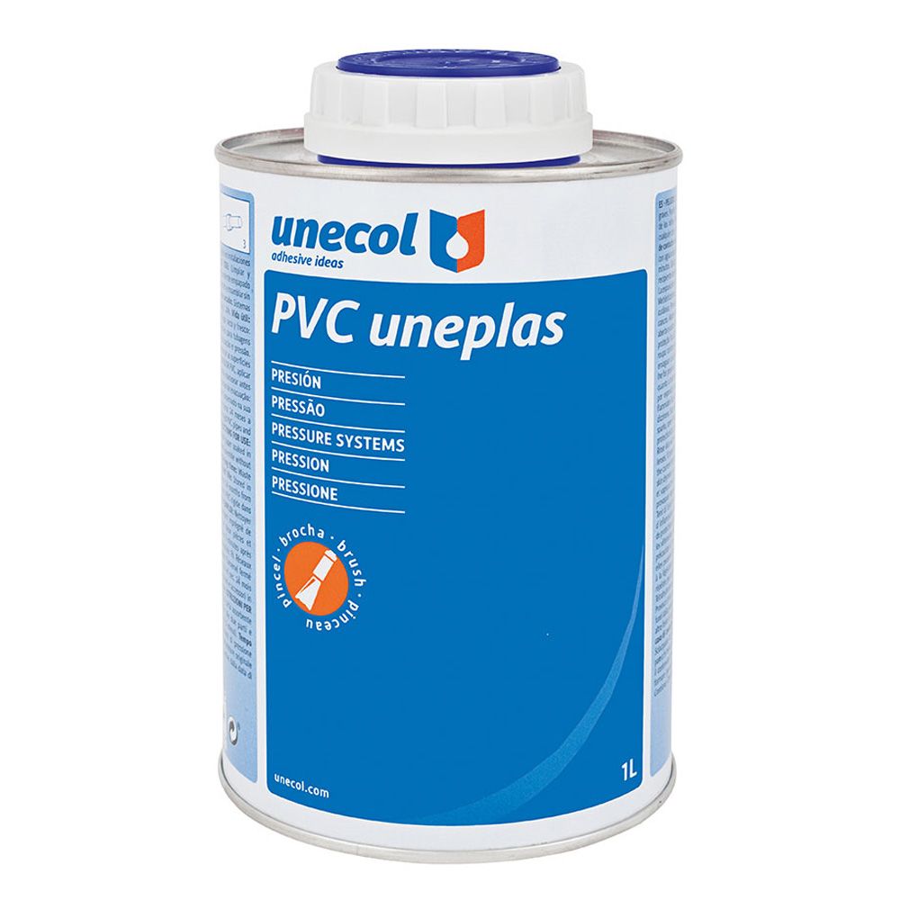ADHESIVO PVC UNEPLAS BOTE CON PINCEL 1 L