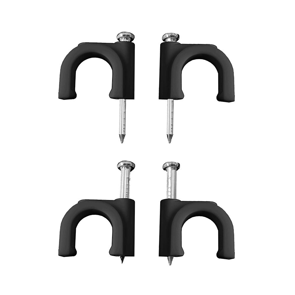 GRAPA PARA CABLE MANGUERA TUBULAR 2 x 6,0 mm N°10, NEGRA, CAJA 100 uds