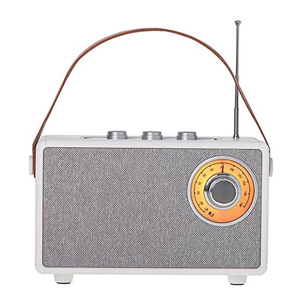 RADIO FM RECARGABLE CON BLUETOOTH CR 1902 BLANCA, 16 x 7 x 10,5 cm gallery 0