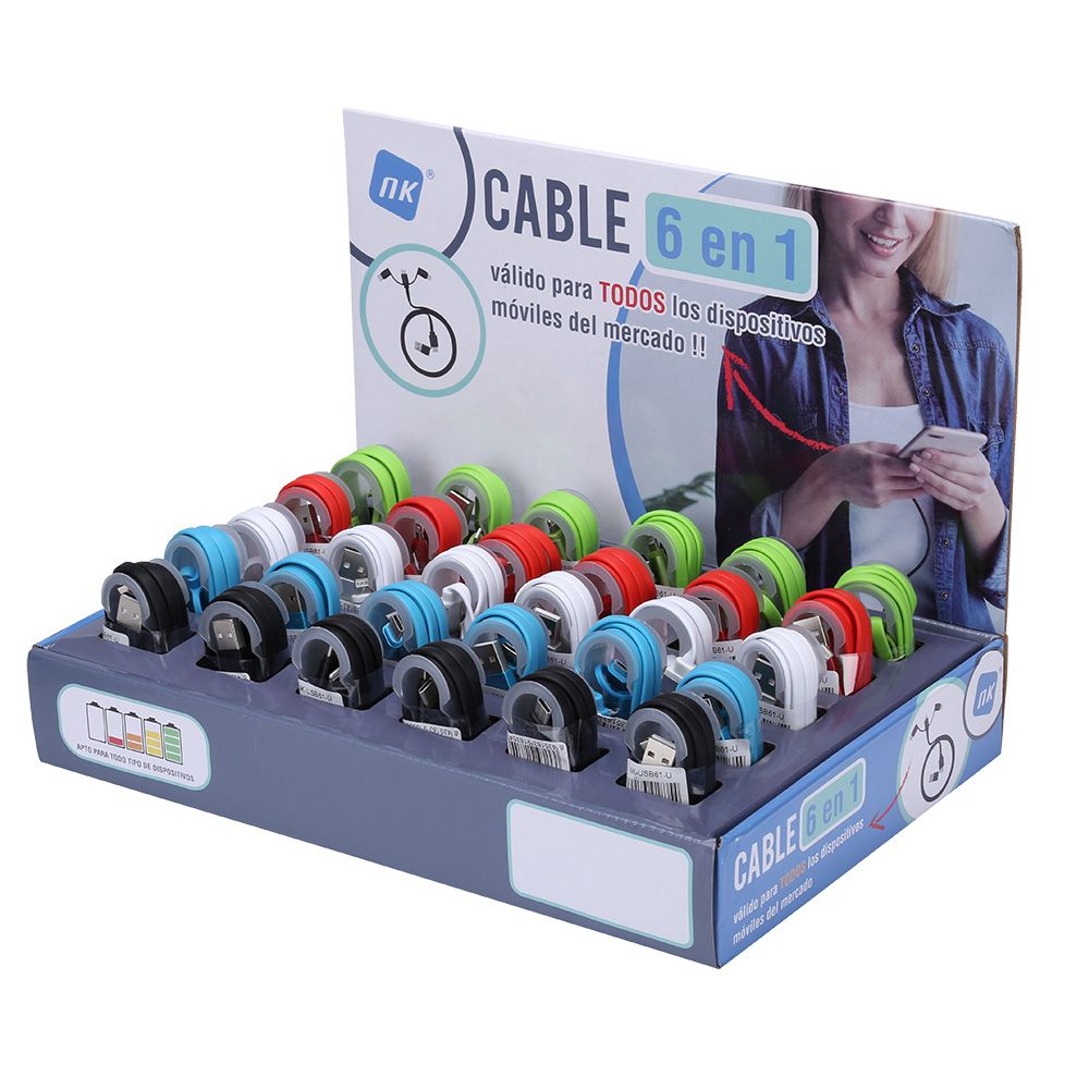 CABLE 6 EN 1, 1 m COLORES SURTIDOS gallery 5