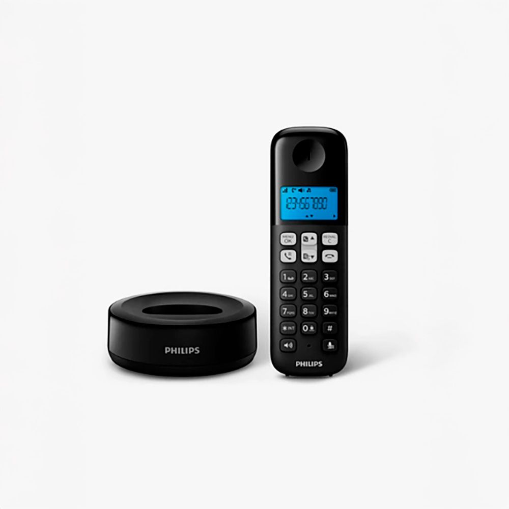 TELÉFONO FIJO INALÁMBRICO D161 NEGRO gallery 1