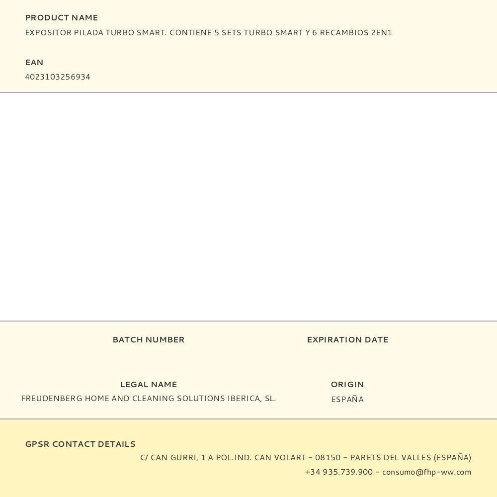 EXPOSITOR PILADA TURBO SMART. CONTIENE 5 SETS TURBO SMART Y 6 RECAMBIOS 2EN1 gallery 0