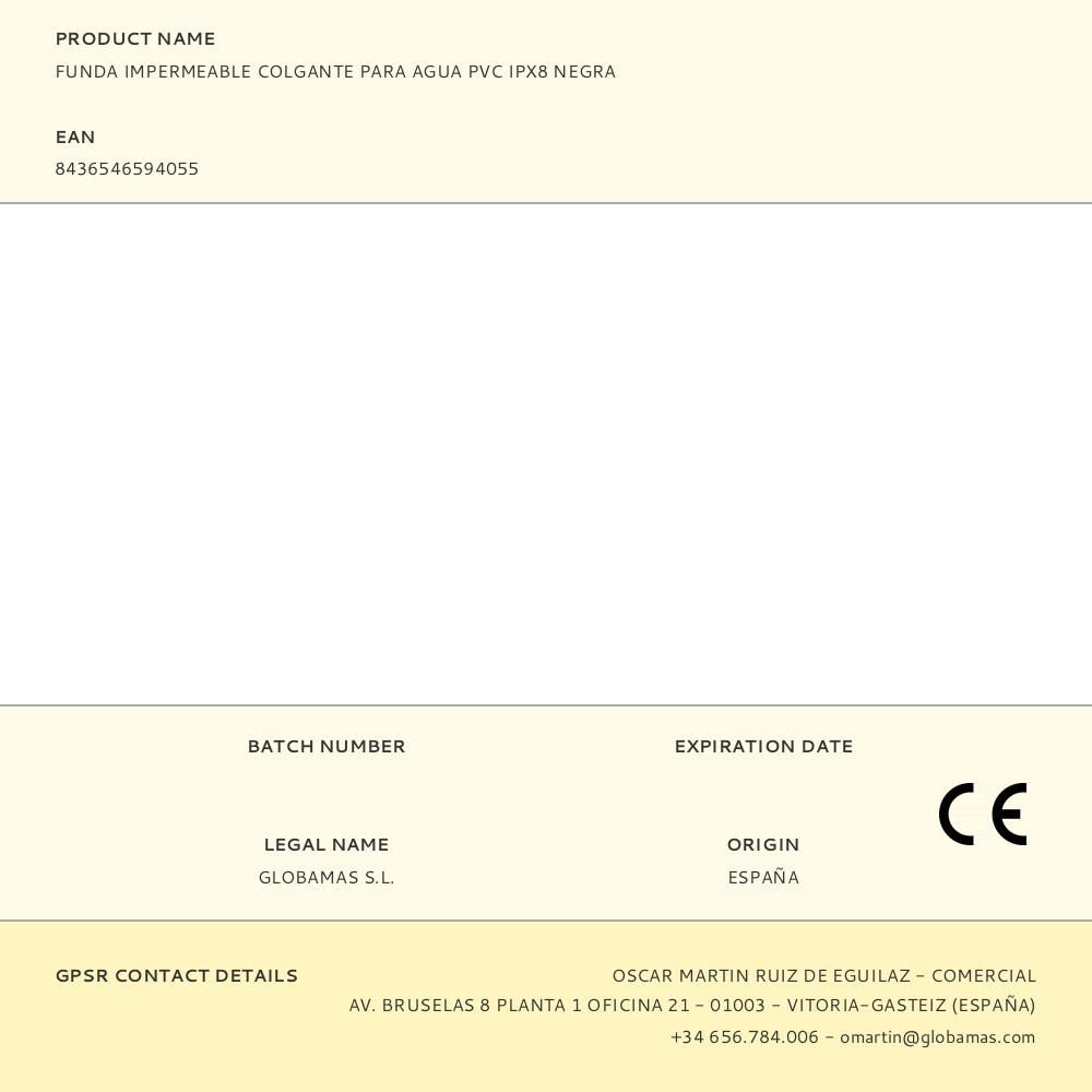 FUNDA IMPERMEABLE COLGANTE PARA AGUA PVC IPX8 NEGRA gallery 2