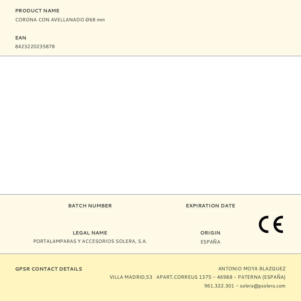 CORONA CON AVELLANADO Ø68 mm gallery 0