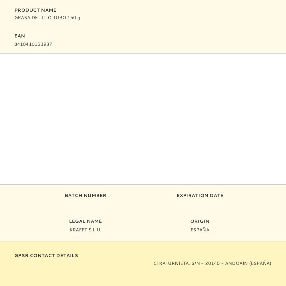 GRASA DE LITIO TUBO 150 g gallery 0