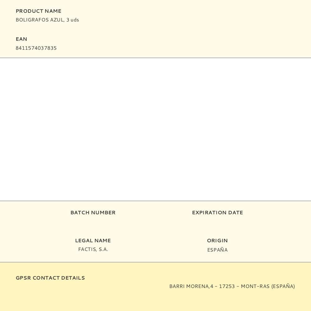 BOLIGRAFOS AZUL, 3 uds gallery 1