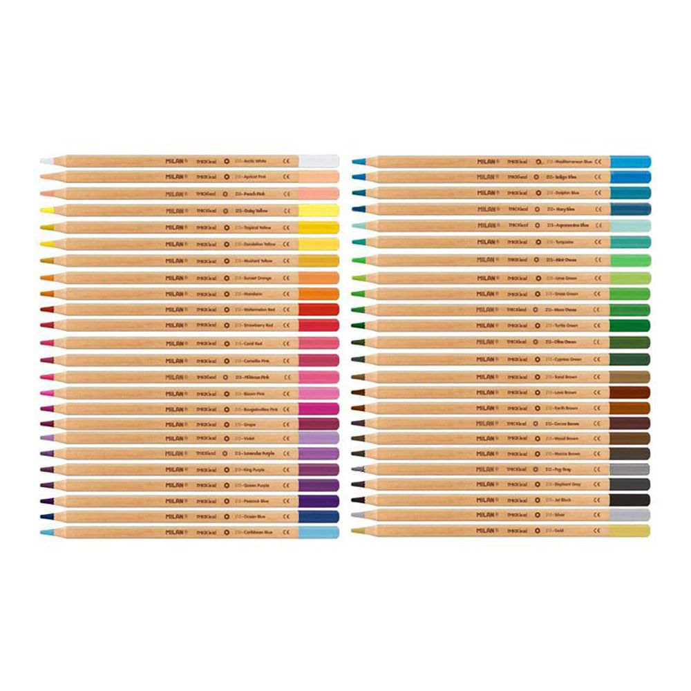 CAJA METÁLICA CON 48 LÁPICES DE COLORES MINA GRUESA Ø3,5 mm HEXAGONALES gallery 0