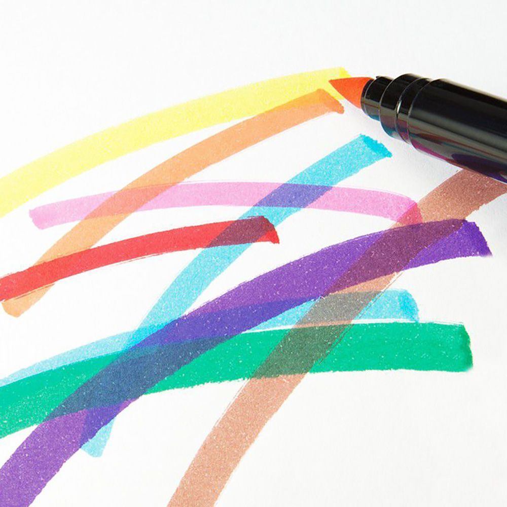 ROTULADORES BASE AGUA DE PUNTA DE PINCEL COLORES SURTIDOS, CAJA 24 uds gallery 1