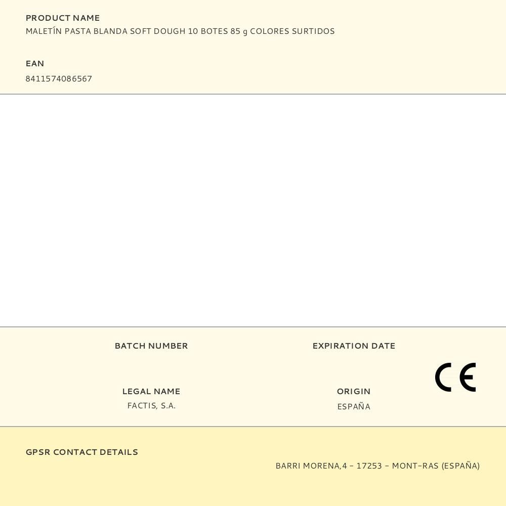 MALETÍN PASTA BLANDA SOFT DOUGH 10 BOTES 85 g COLORES SURTIDOS gallery 3