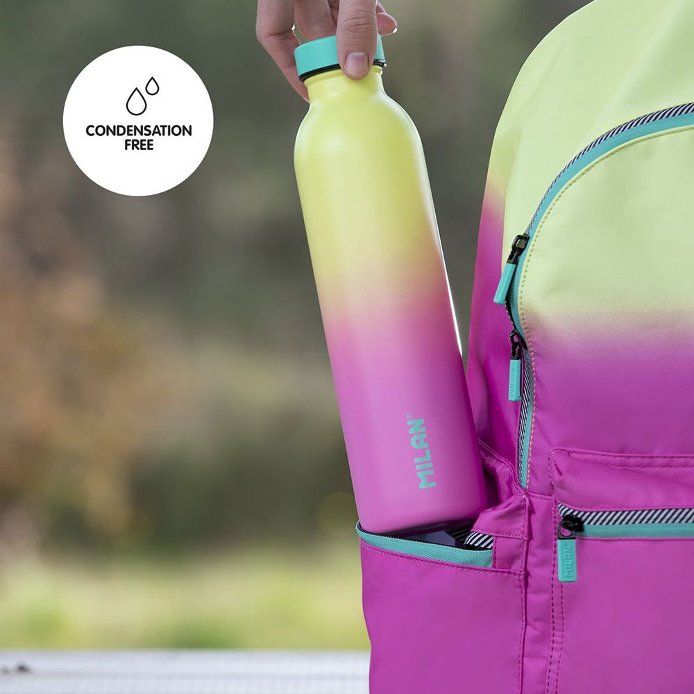 BOTELLA ISOTÉRMICA DE ACERO INOXIDABLE 304 EDICIÓN SUNSET AMARILLA 591 ml gallery 4