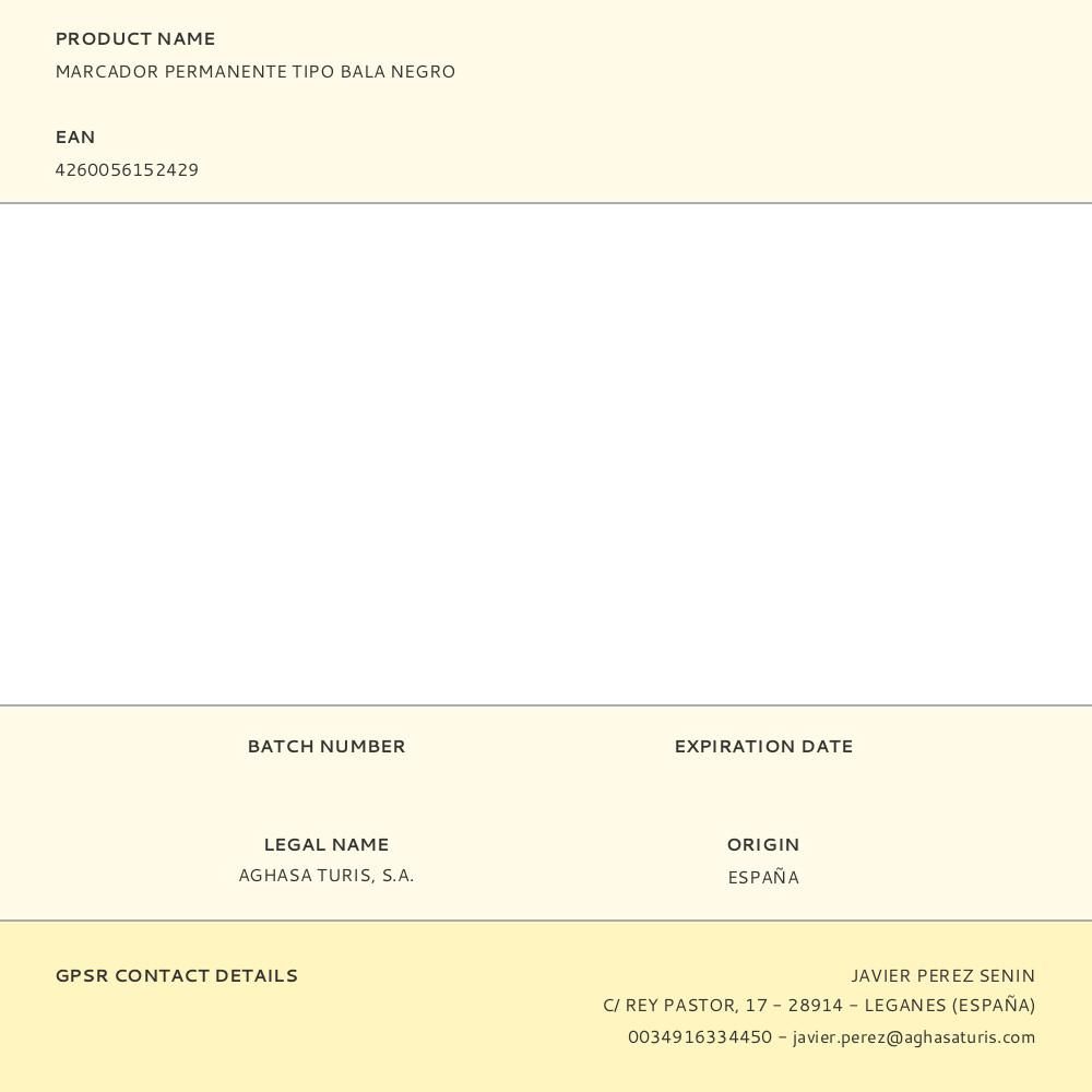 MARCADOR PERMANENTE TIPO BALA NEGRO gallery 3