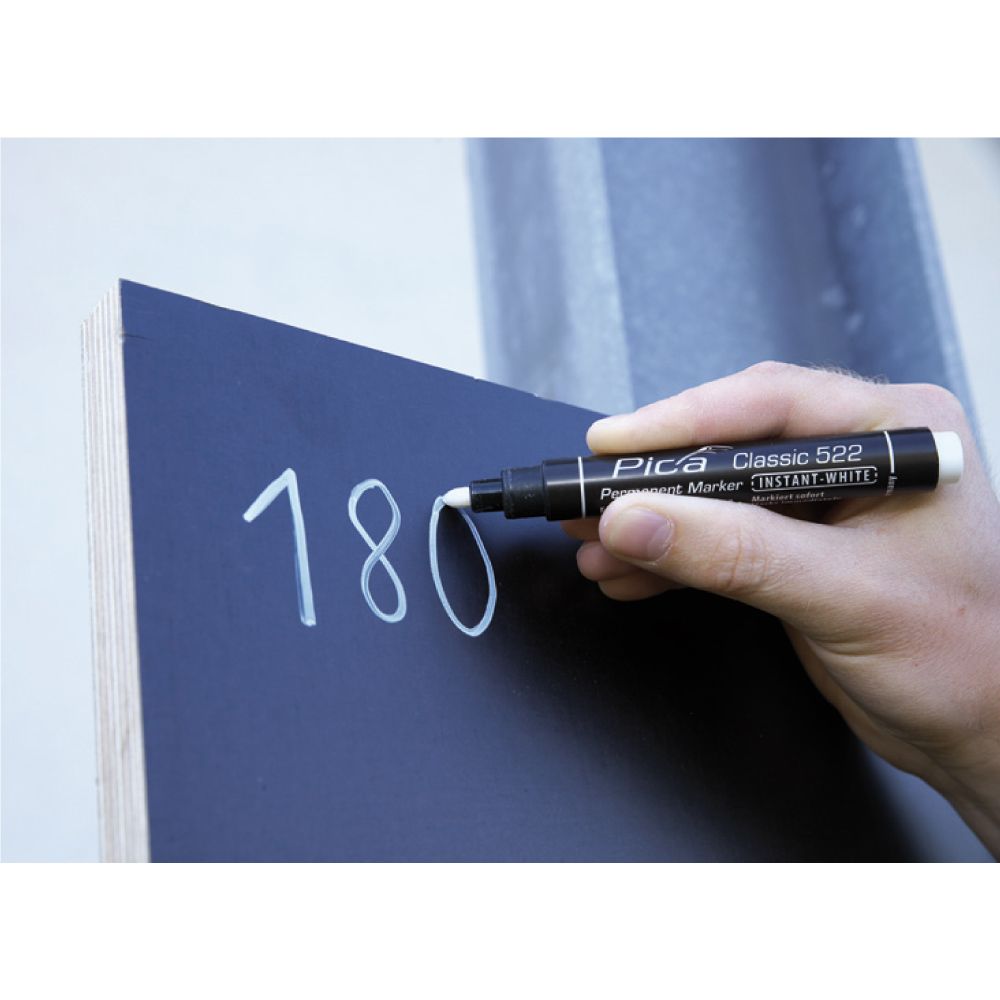 MARCADOR PERMANENTE TIPO BALA GRUESA BLANCO gallery 3