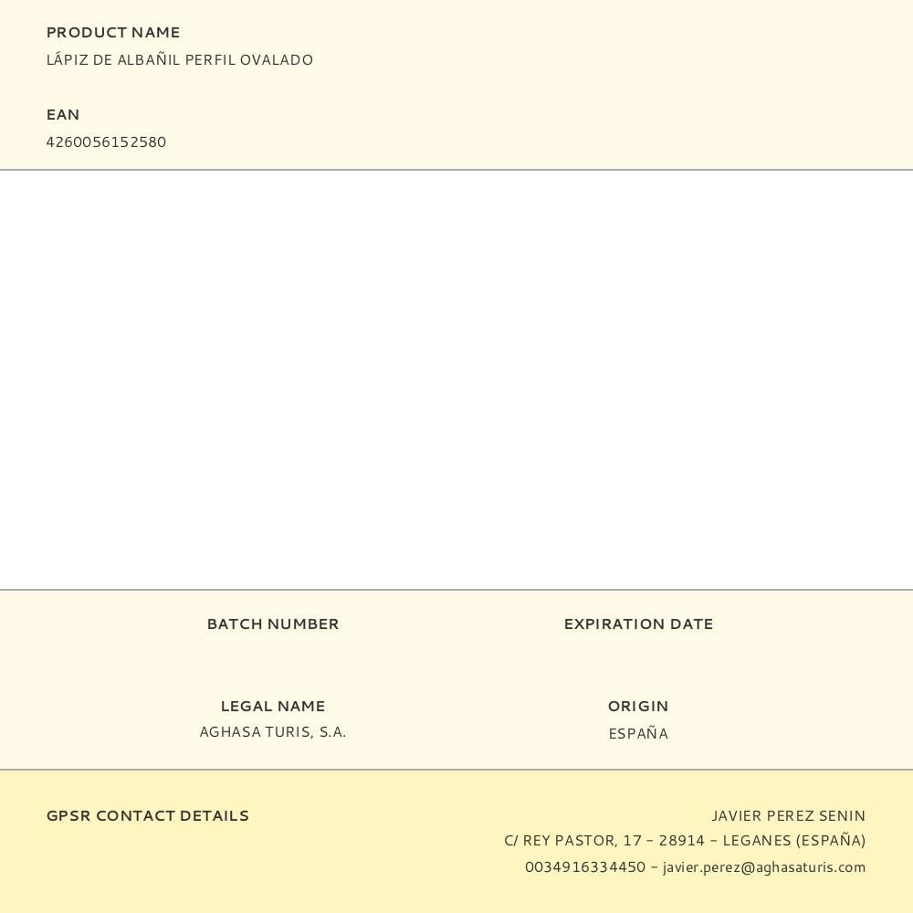 LÁPIZ DE ALBAÑIL PERFIL OVALADO gallery 3