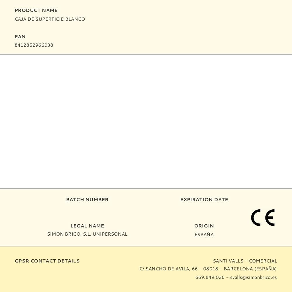 CAJA DE SUPERFICIE BLANCO gallery 1